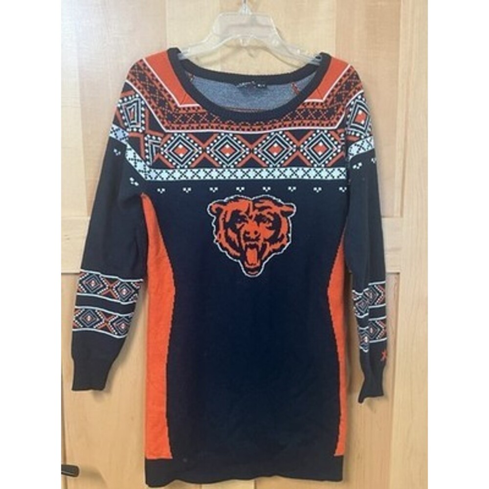 NFL Team Apparel Knit Sweater Dress Chicago Bears Women’s Medium